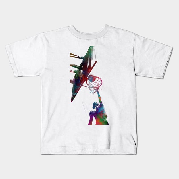 Basketball sport art #basketball Kids T-Shirt by JBJart